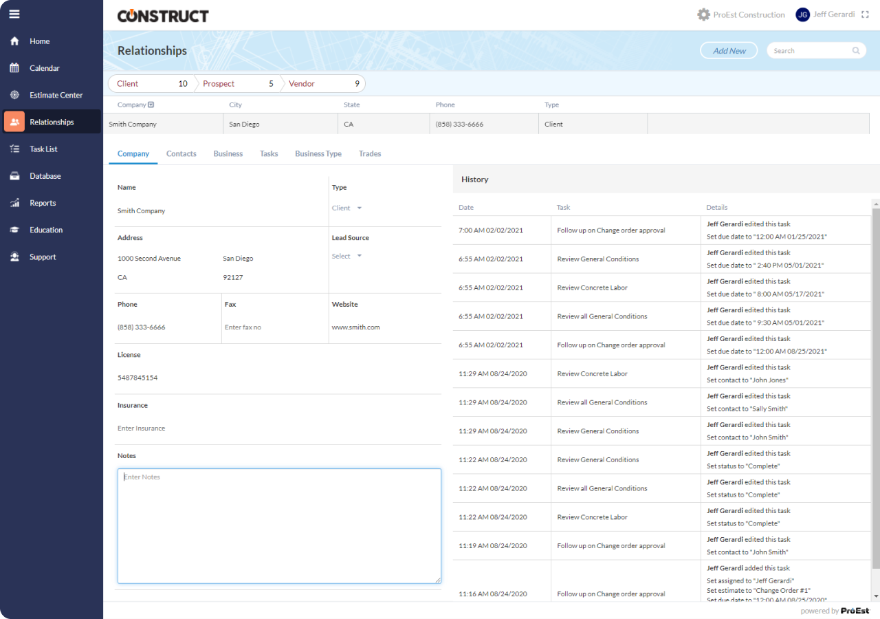 ProEst construction estimating software