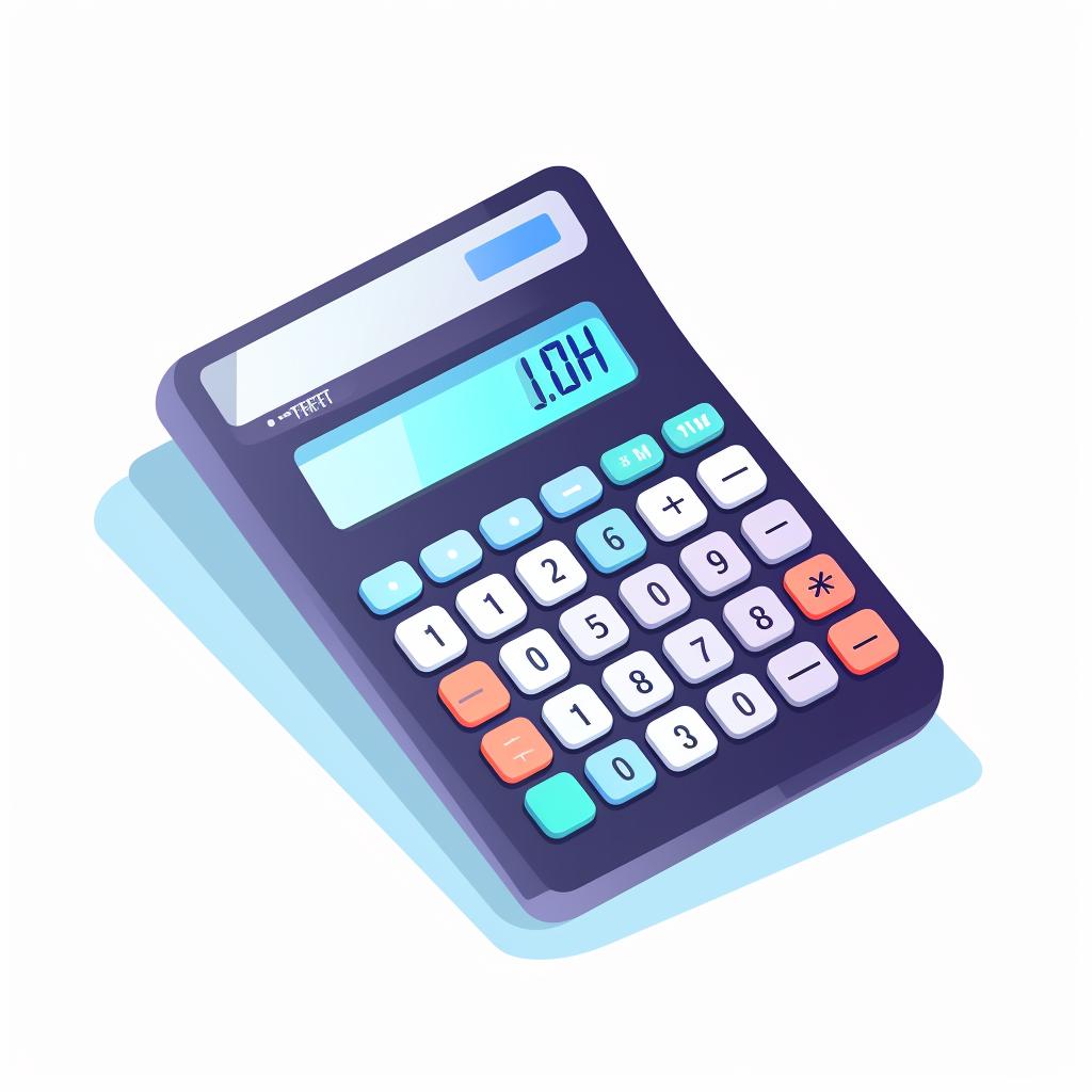 A calculator adding up various fixed costs.