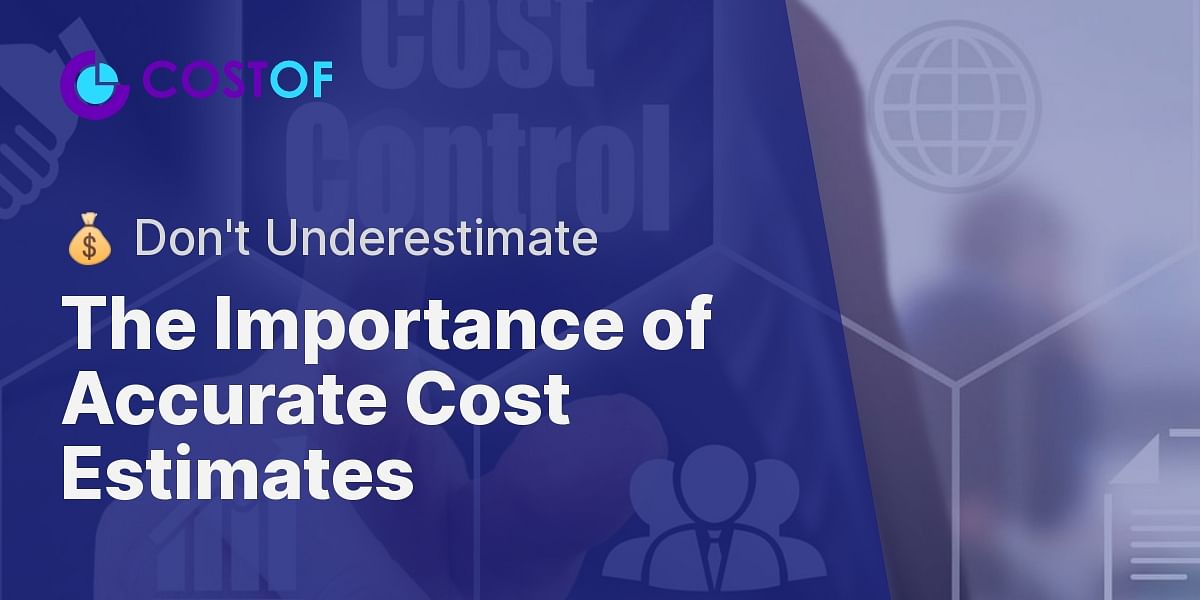 Why is an accurate cost estimate important?