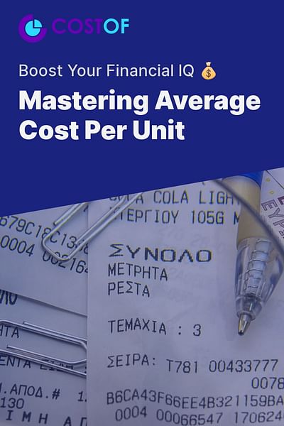 How Can I Calculate the Average Cost Per Unit?